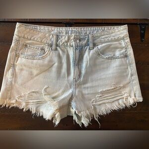 American Eagle Outfitters Tom Girl Distressed Frayed Hem Shorts